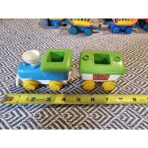 Vintage 1981 Playskool Muppets Sesame Street Railroad Train Toy- 2 Pieces